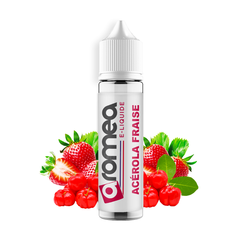 [#E1D-30-1-0MGSANSNIC] E-liquide Acérola/Fraise 50ml - Aromea (0 mg)