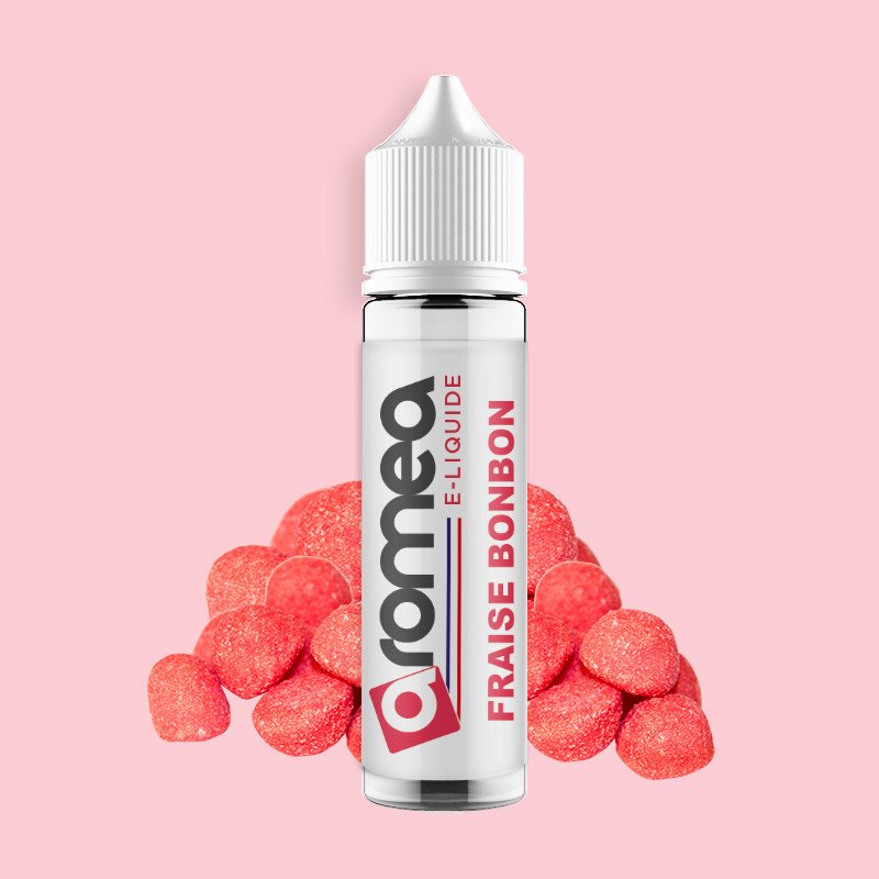 [E1D-10-08] E-liquide Fraise bonbon 50ml - Aromea (0 mg)