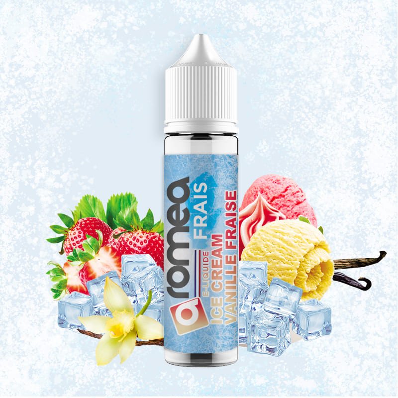 E-liquide Ice cream Vanille Fraise 50ml - Aromea FRAIS (0 mg)