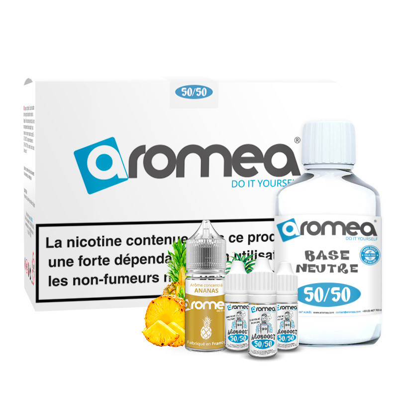 [A1G-10-2 + B2G-10-7] E-liquide DIY ananas 230ml - Aromea (0 mg (sans nicotine))