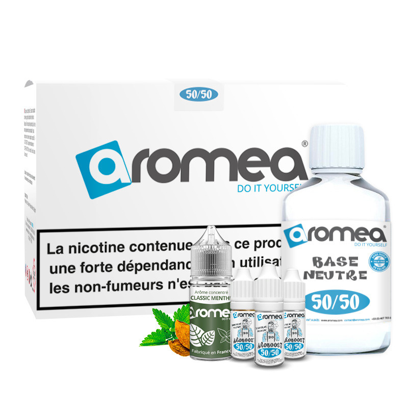 [A1G-10-2 + B2G-60-4] E-liquide DIY Classic menthe 230ml - Aromea (0 mg (sans nicotine))