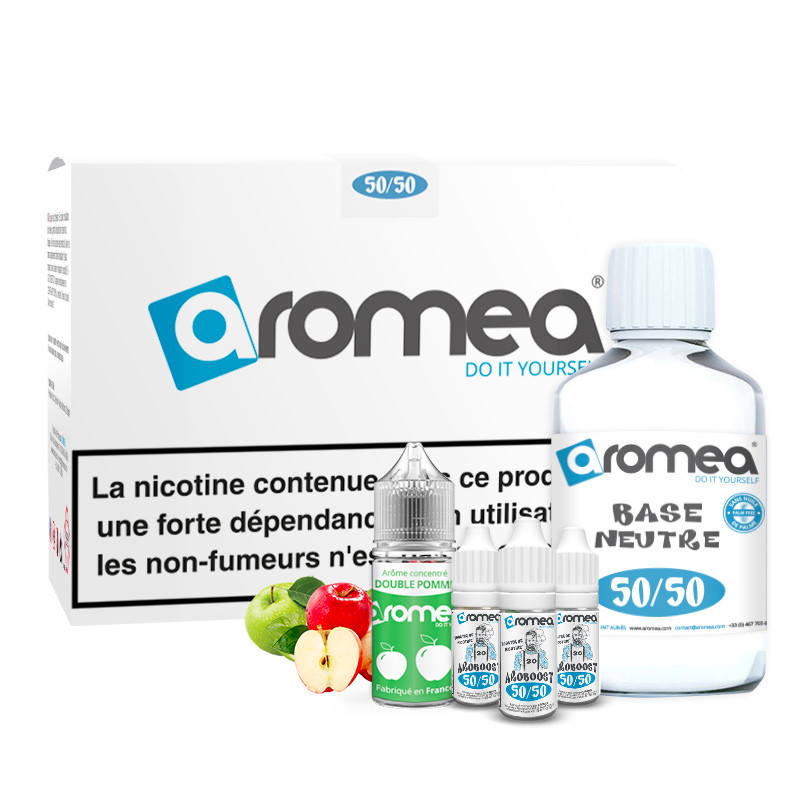 [A1G-10-2 +B2G-90-4] E-liquide DIY Double pomme 230ml - Aromea (0 mg (sans nicotine))