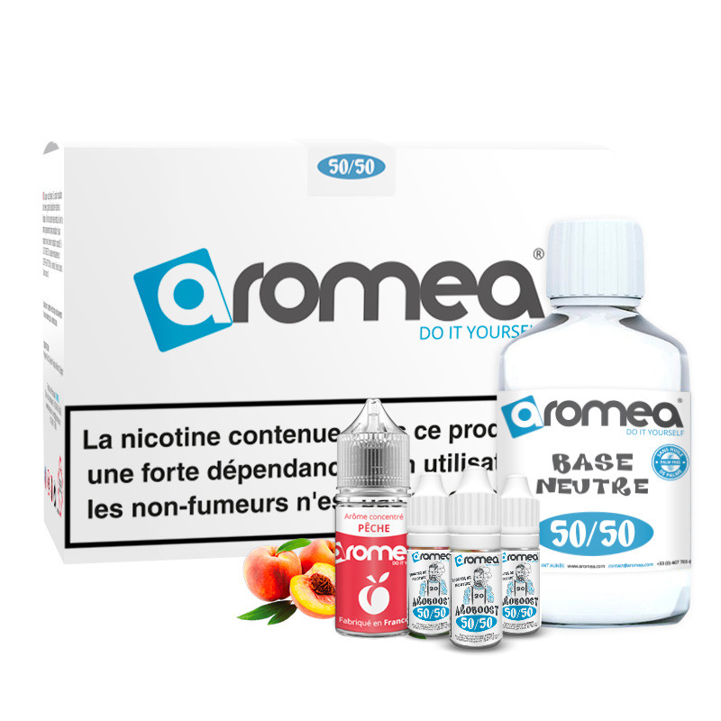 [A1G-10-2 +B2G-90-11] E-liquide DIY Pêche 230ml - Aromea (0 mg (sans nicotine))
