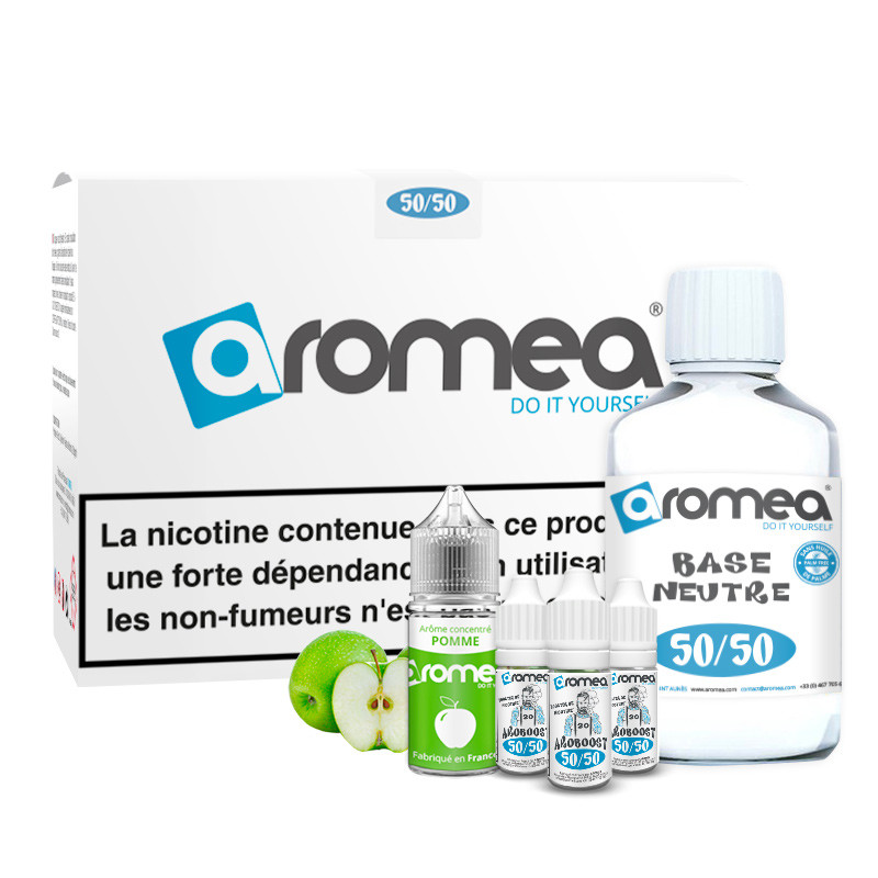 [A1G-10-2 +B2G-100-9] E-liquide DIY Pomme 230ml - Aromea (0 mg (sans nicotine))