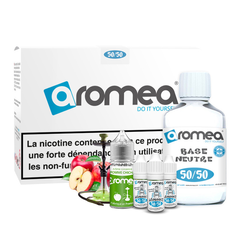 [A1G-10-2 +B2G-100-11] E-liquide DIY Pomme chicha 230ml - Aromea (0 mg (sans nicotine))