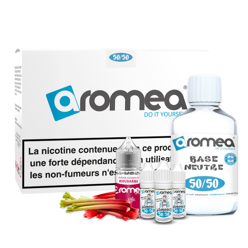 [A1G-10-2 +B2G-10-16] E-liquide DIY Rhubarbe 230ml - Aromea (0 mg (sans nicotine))