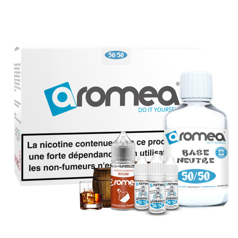 [A1G-10-2 +B2G-10-17] E-liquide DIY Rhum 230ml - Aromea (0 mg (sans nicotine))