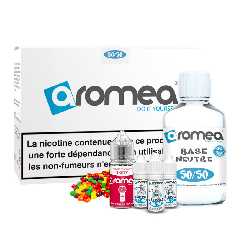 [A1G-10-2 +B2G-100-27] E-liquide DIY Skitty 230ml - Aromea (0 mg (sans nicotine))