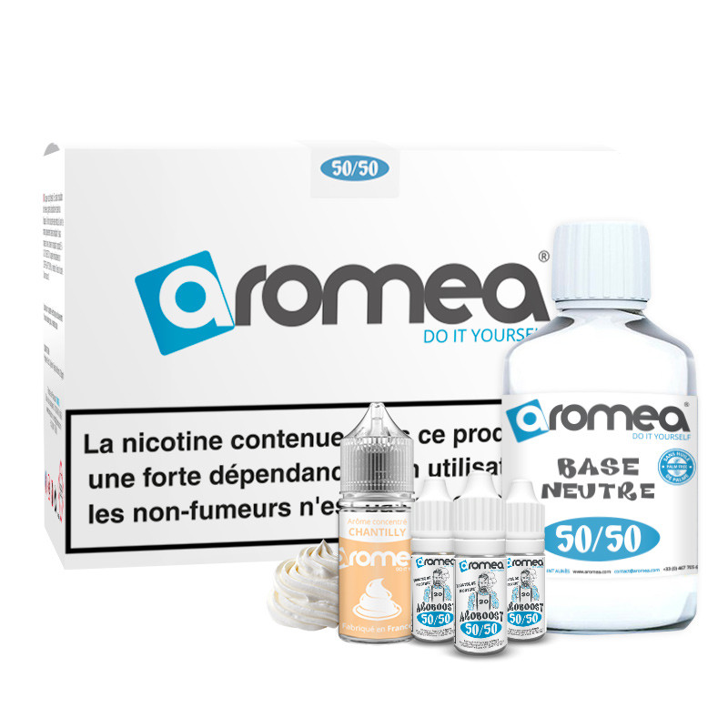 [A1G-10-2 + B2G-40-7] E-liquide DIY Chantilly 230ml - Aromea (0 mg (sans nicotine))