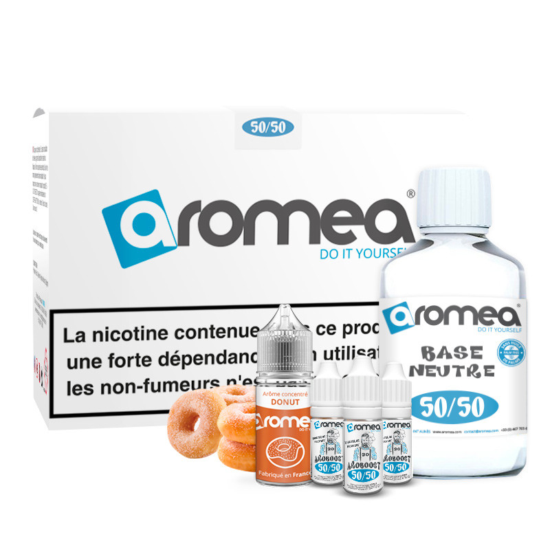 [A1G-10-2 +B2G-90-3] E-liquide DIY Donut 230ml - Aromea (0 mg (sans nicotine))