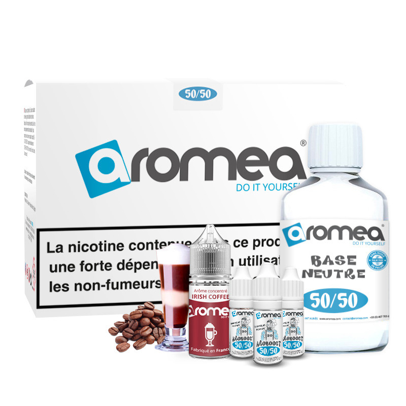 [A1G-10-2 +B2G-30-13] E-liquide DIY Irish coffee 230ml - Aromea (0 mg (sans nicotine))