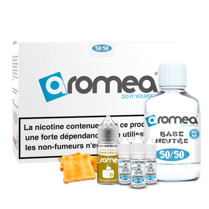 [A1G-10-2 +B2G-80-11] E-liquide DIY Pain grillé 230ml - Aromea (0 mg (sans nicotine))