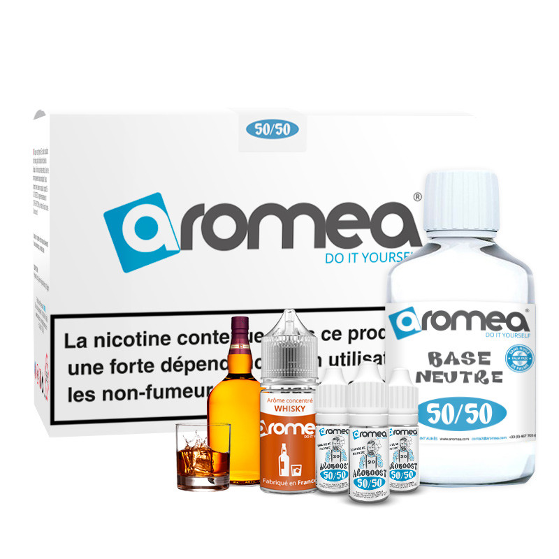 [A1G-10-2 +B2G-40-17] E-liquide DIY whisky 230ml - Aromea (0 mg (sans nicotine))
